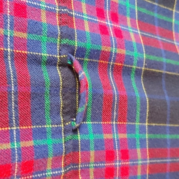 🇨🇦 Women's Roots Plaid Flannel Oversize Button Down Shirt Small - Picture 6 of 9